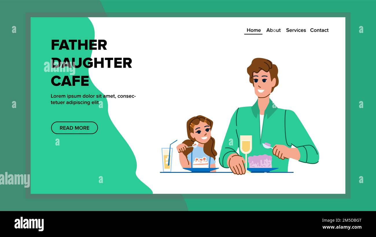 father daughter cafe vector Stock Vector Image & Art Alamy