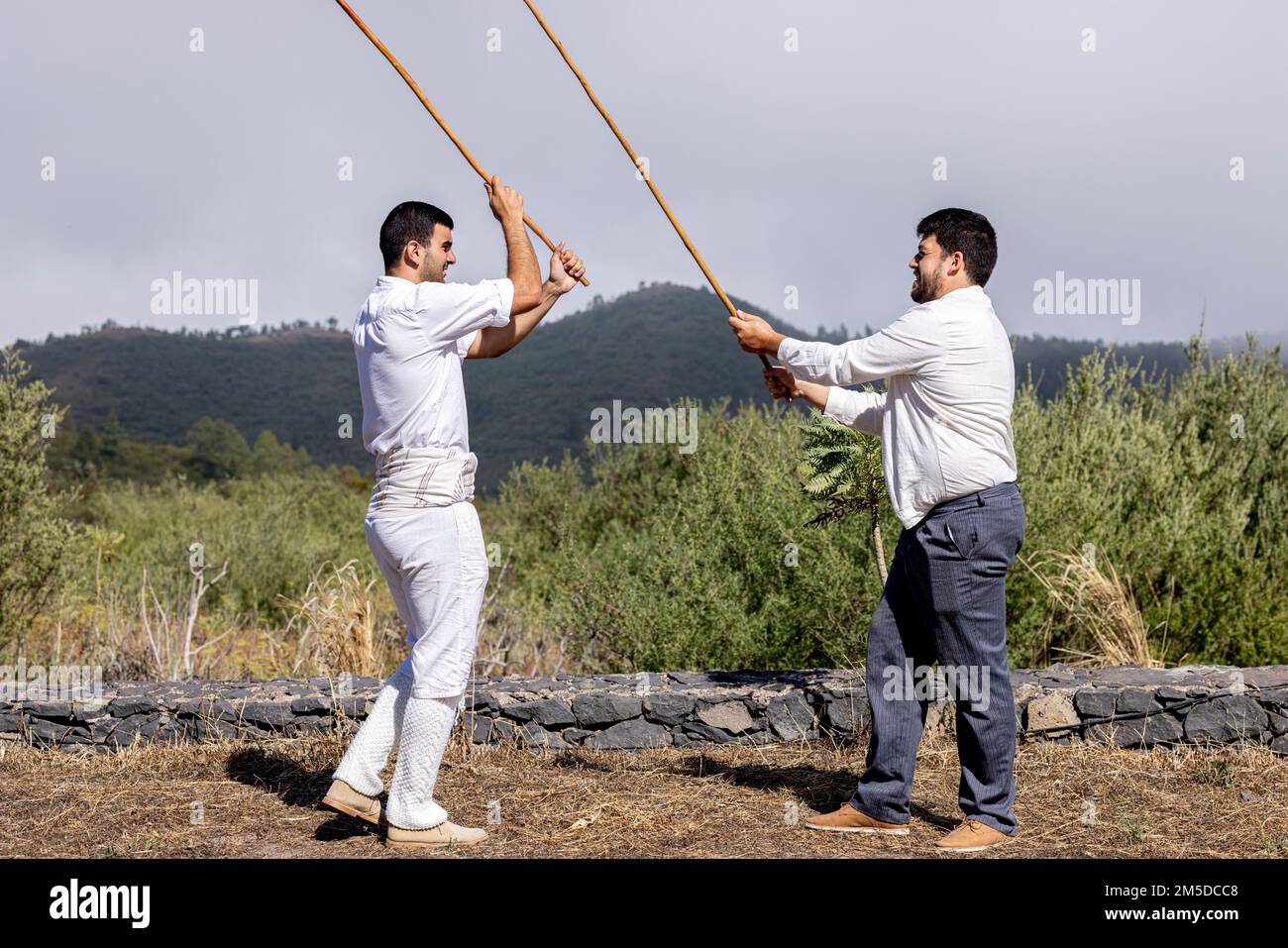 Stick fighting Thailand with participants practicing the ancient martial  art of Krabi Krabong stick fighting. Thailand S. E. Asia Stock Photo - Alamy