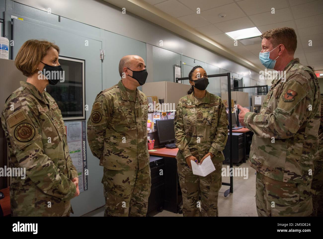 Col Alan Hardman 559th Medical Group Commander Briefs Lt Gen