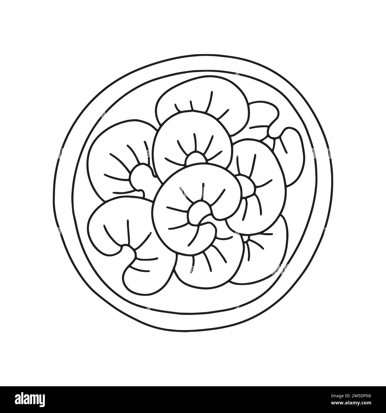 Hand drawn dish with shrimps isolated Stock Vector Image &amp; Art - Alamy