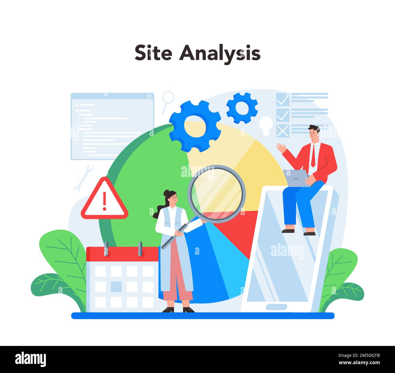 site analyst concept.  page improvement for business promotion as
