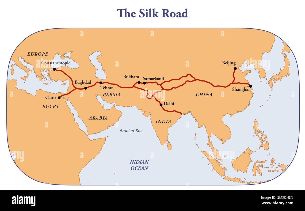 silk road map for kids