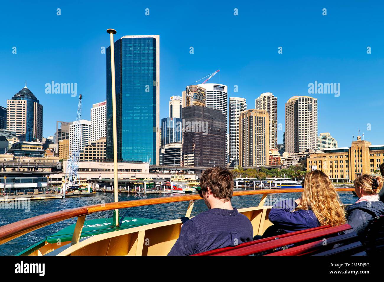 Sydney. New South Wales. Australia. View of the Central Business District (CBD) from the ferry to Manly Stock Photo