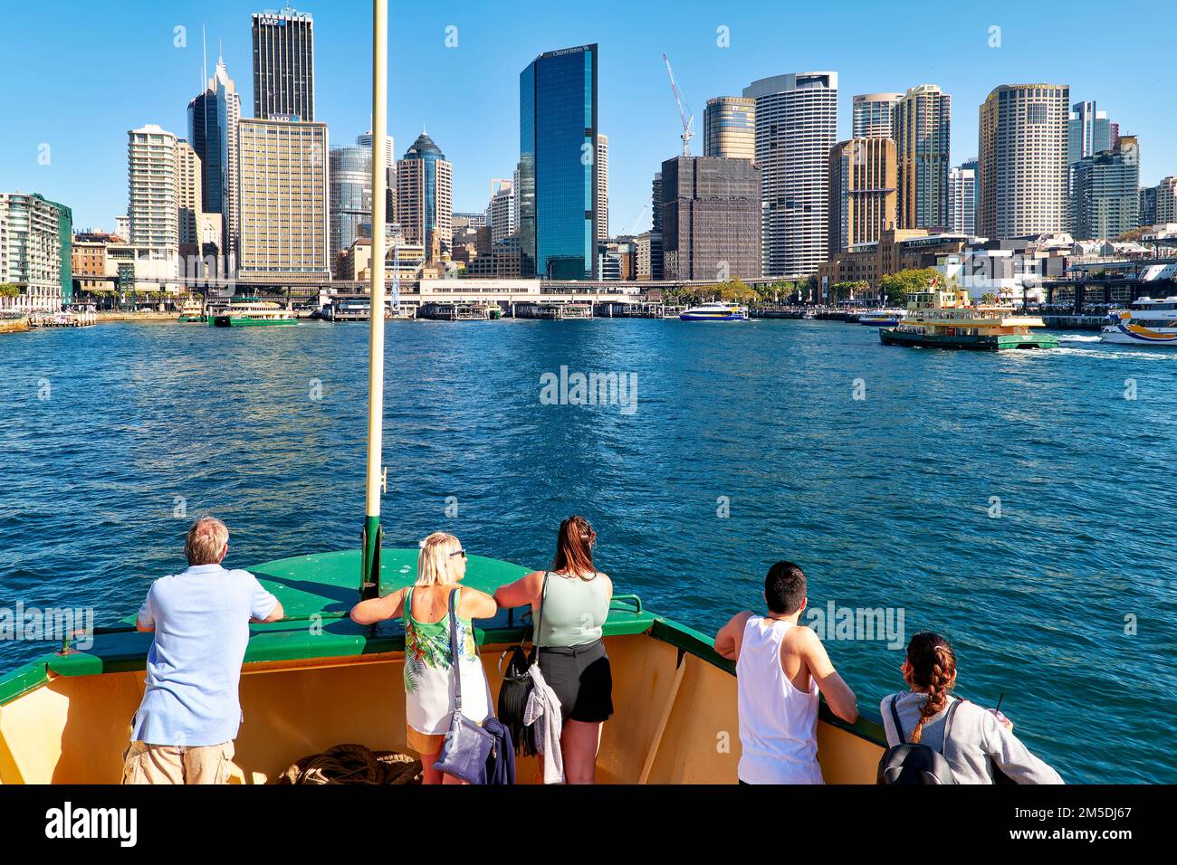 Sydney. New South Wales. Australia. View of the Central Business District (CBD) from the ferry to Manly Stock Photo