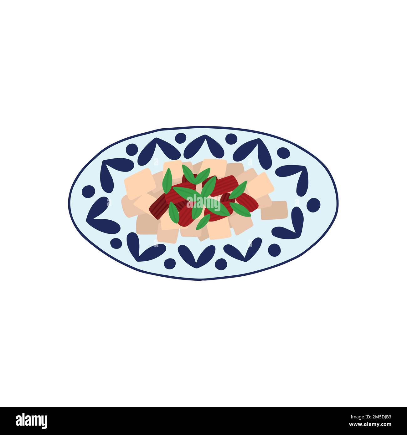 Vector beshbarmak hand drawn kazakh dish Stock Vector Image & Art - Alamy 