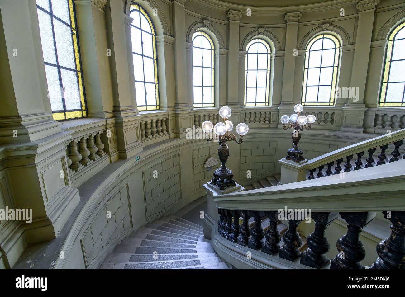 Interior of ELTE Central University Library in Budapest, Hungary