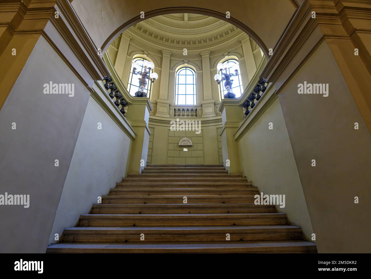 Interior of ELTE Central University Library in Budapest, Hungary