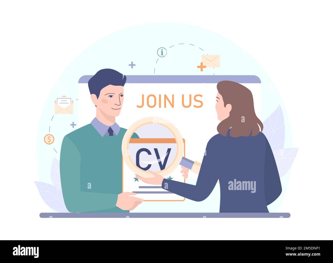 Human resources specialist concept. Idea of recruitment and job ...