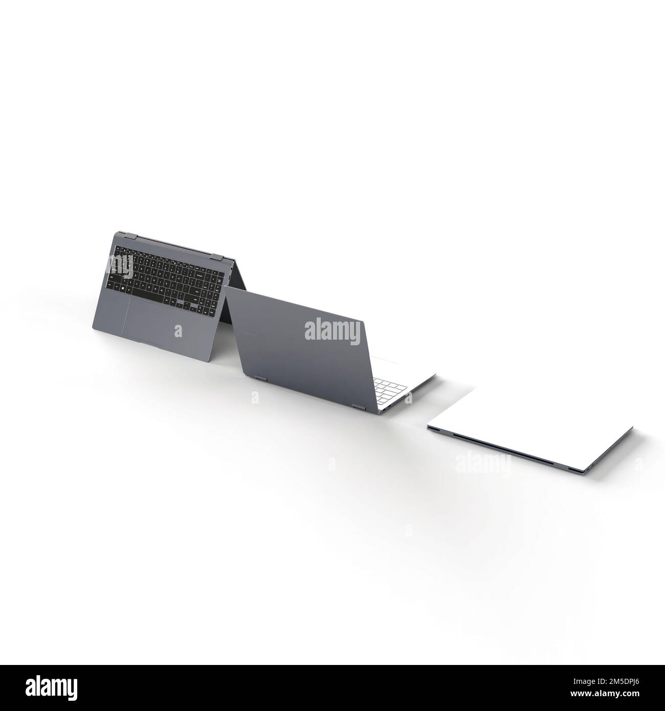 Foldable Computer Texture A 3d illustration of foldable laptops isolated on a white background ...