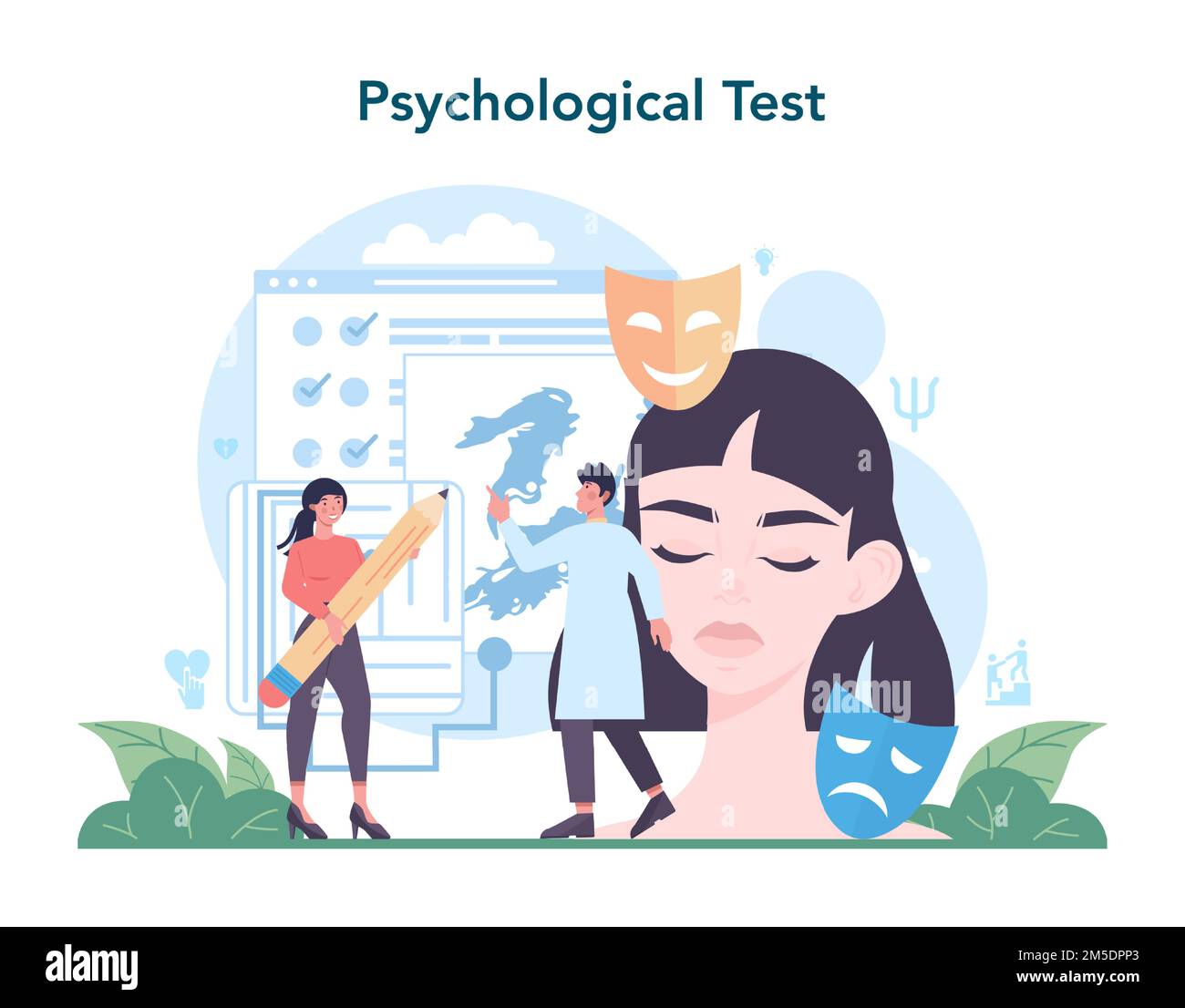 Psychologist concept. Mental health diagnostic. Doctor treating human