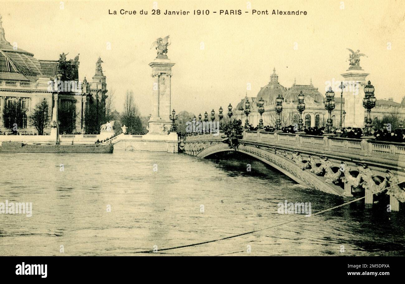 Flood in Paris 1910 - Inondations de Paris du 28/01/1910 - crue de la ...