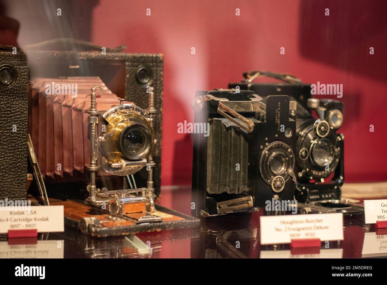 Display of vintage cameras museum of photography Lacock, William Henry
