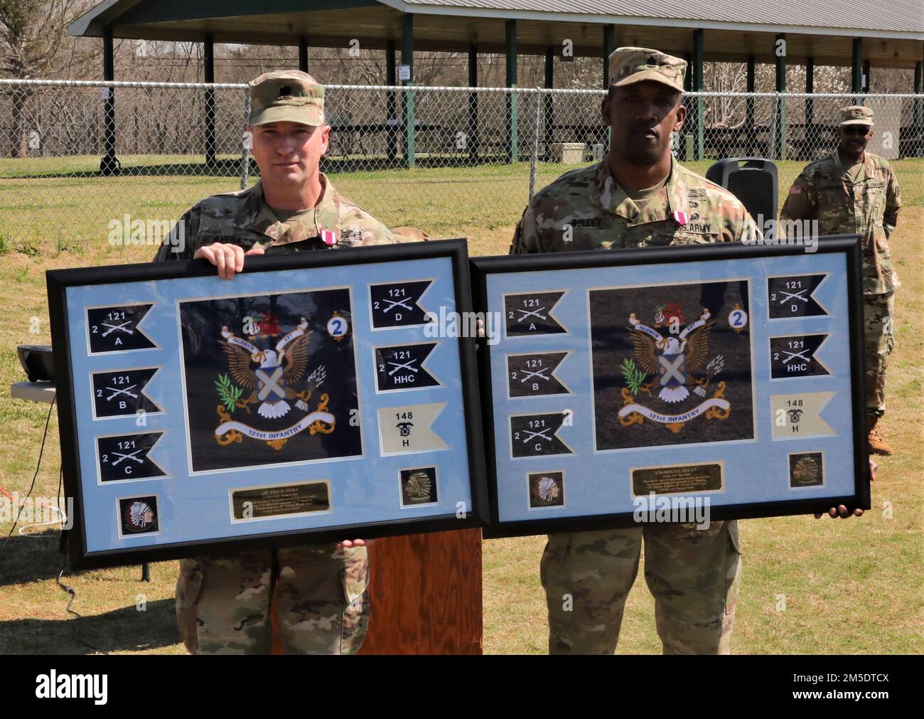 U.S. Army Lt. Col. John Avera And Command Sgt. Maj. Rickey Gulley ...