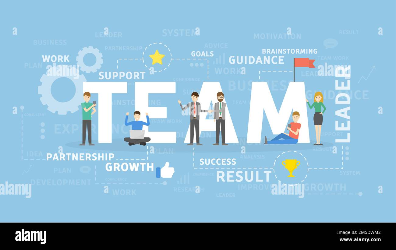 Team concept illustration. Idea of teamwork, company and skills Stock ...