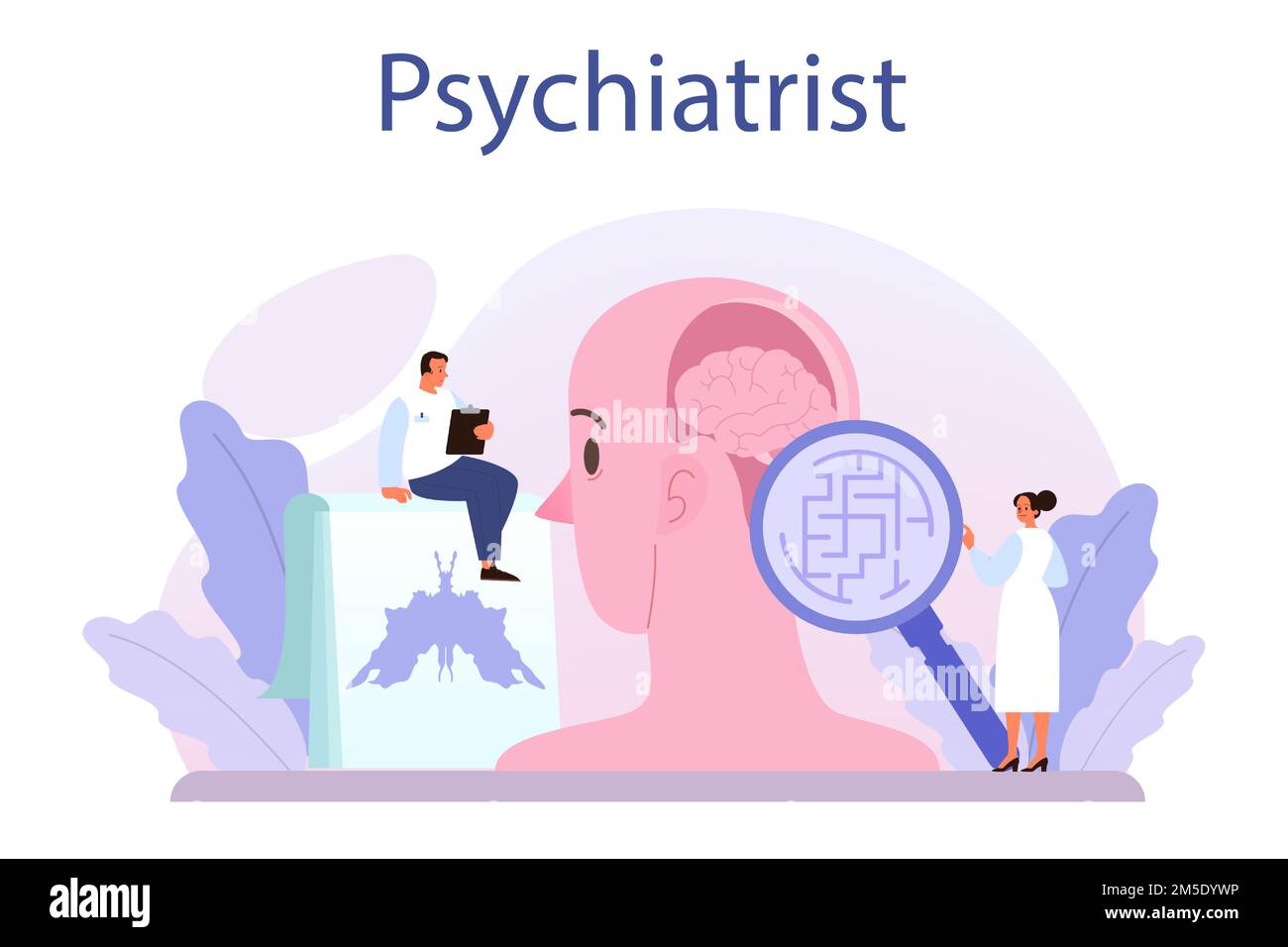 Psychiatrist concept. Mental health diagnostic. Doctor treating human