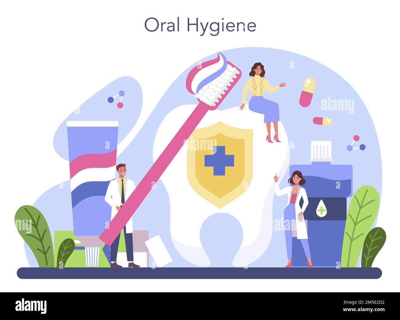 Dentist concept. Dental doctor in uniform treating human teeth using