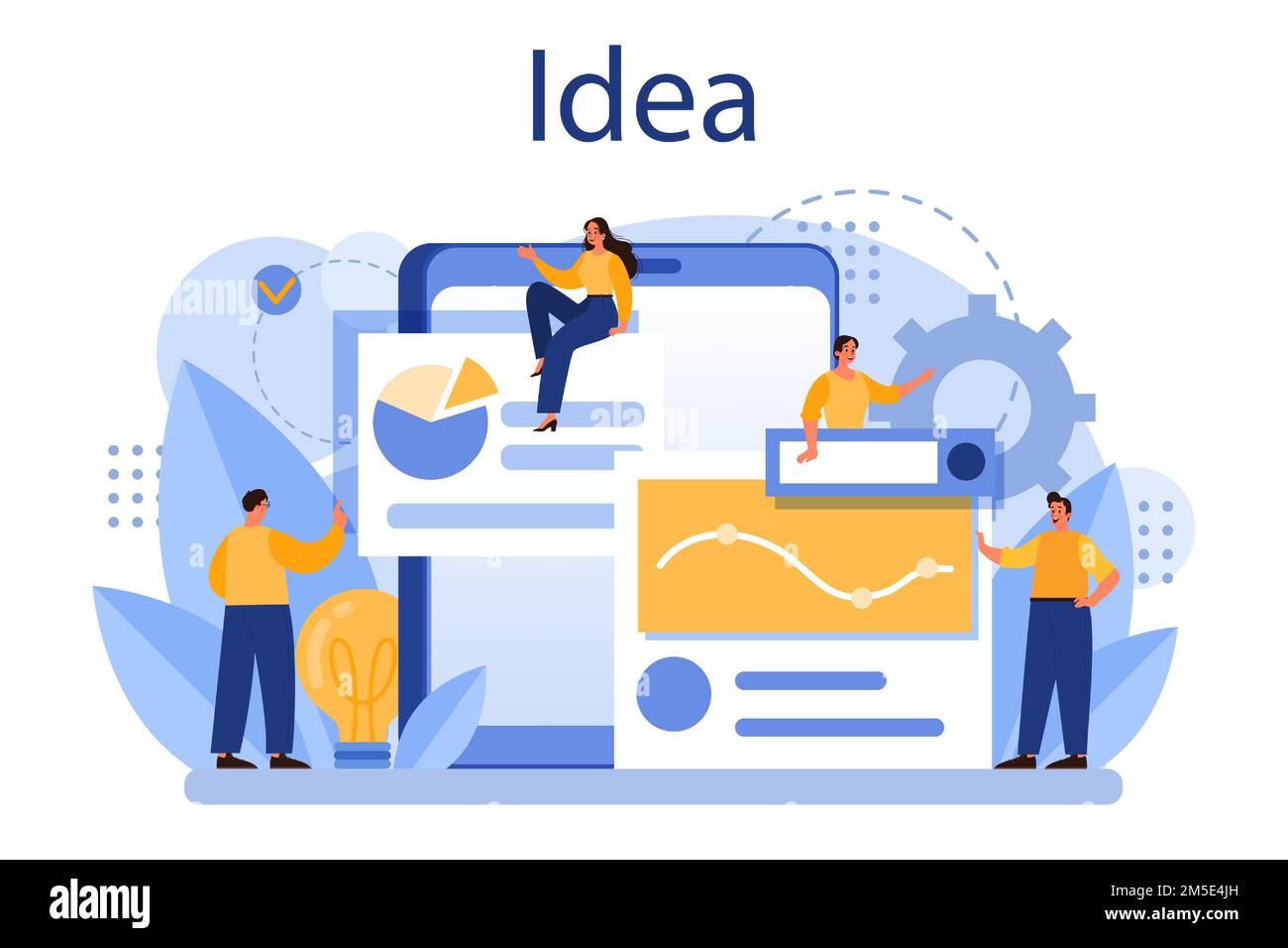Idea concept. Creative innovation or business solution generation ...