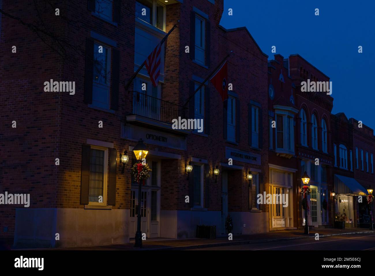 Rogersville, Tennessee, USA December 18, 2022 Chiristmas wreaths