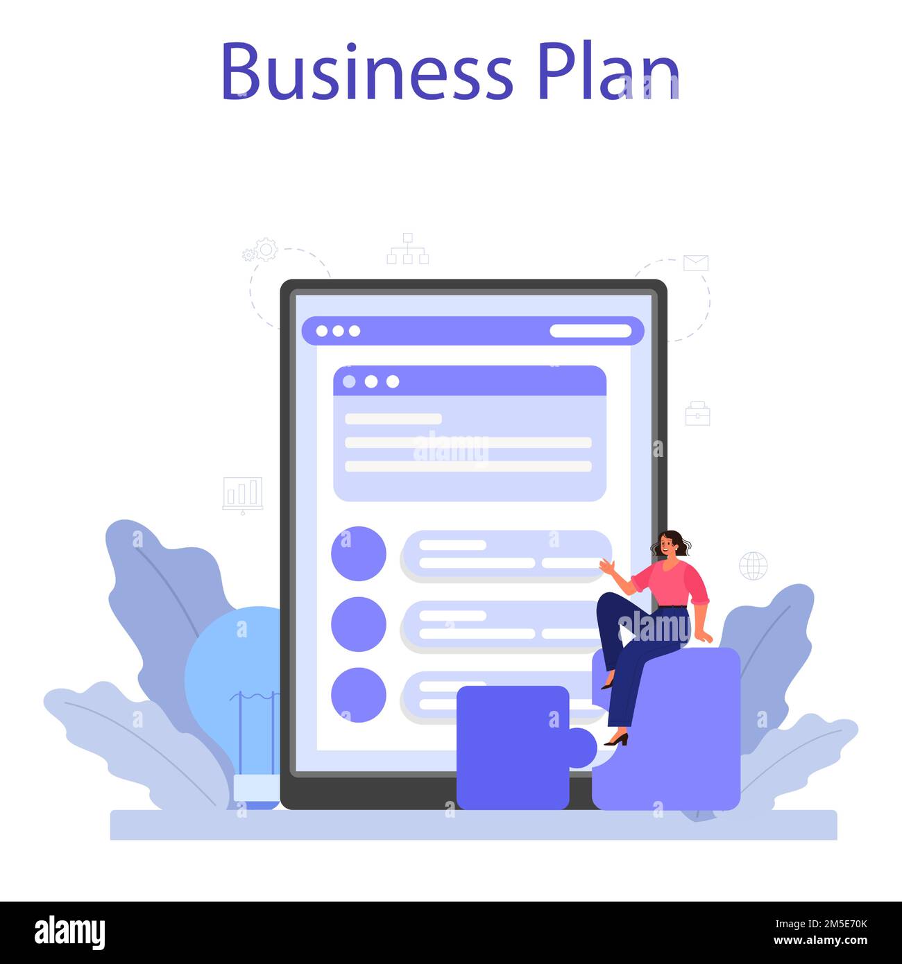 Business consolidation online service or platform. Office characters