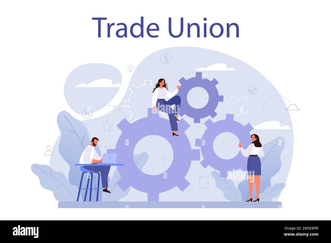 Trade union concept. Employees care idea. Employees wellbeing or