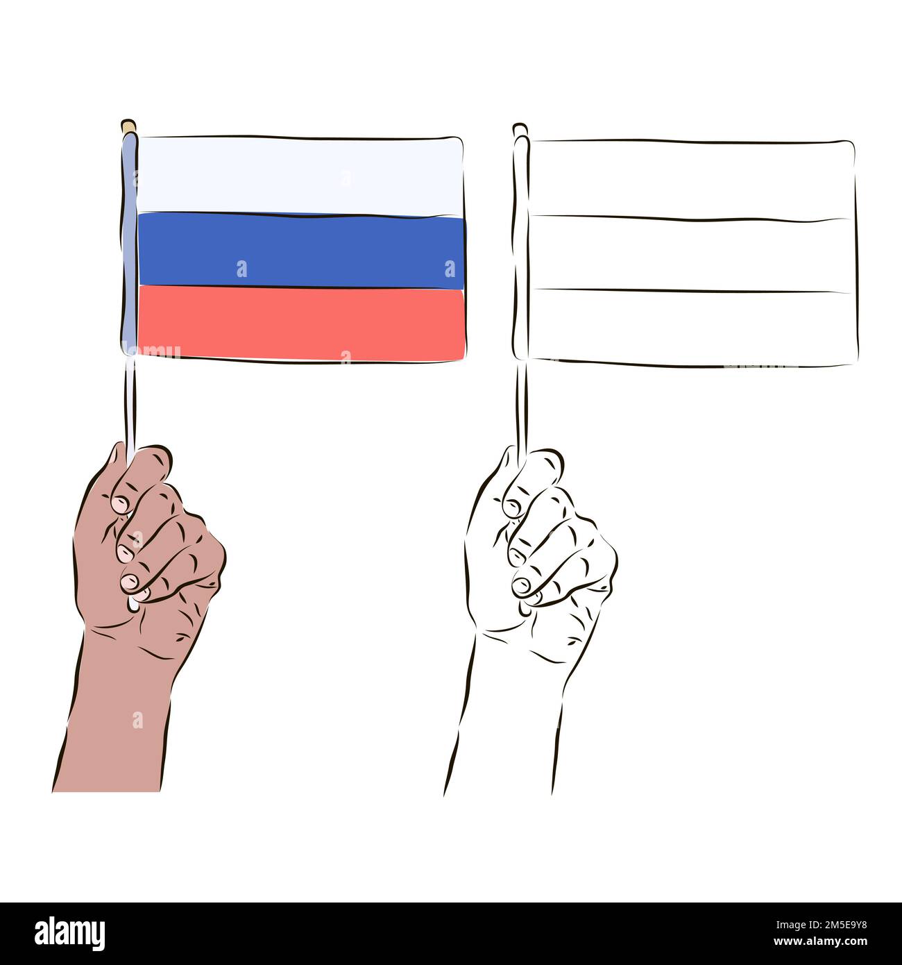 What are the colors on the Russian flag? What do they represent