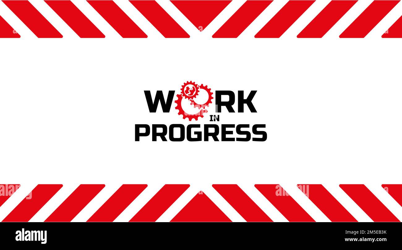 warning sign. Work in progress background Stock Vector Image & Art - Alamy