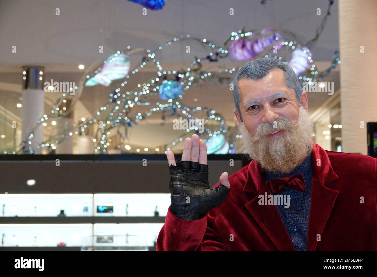 Cool Santa Claus and Rock and Roll Santa Claus Stock Photo Alamy