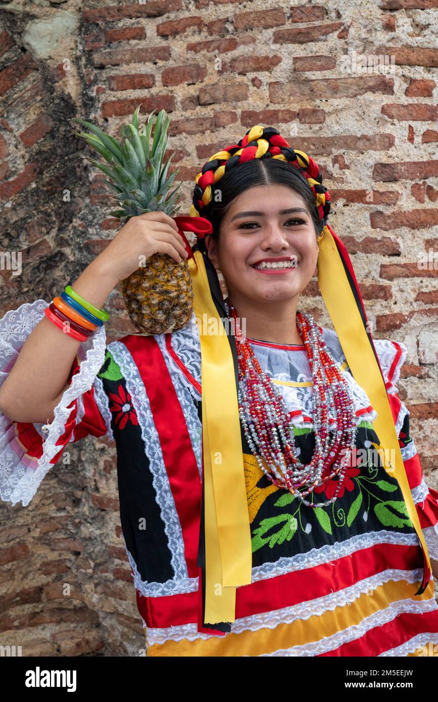 A young dancer from the Flor de Pina dance troupe of San Juan Bautista
