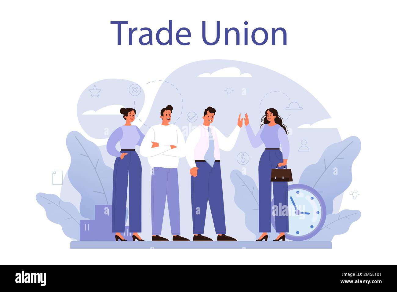 Trade union concept. Employees care idea. Employees wellbeing or