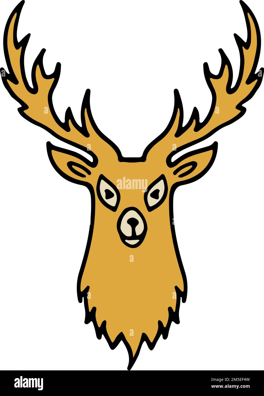 Deer head color icon. Hunter trophy symbol Stock Vector Image & Art Alamy