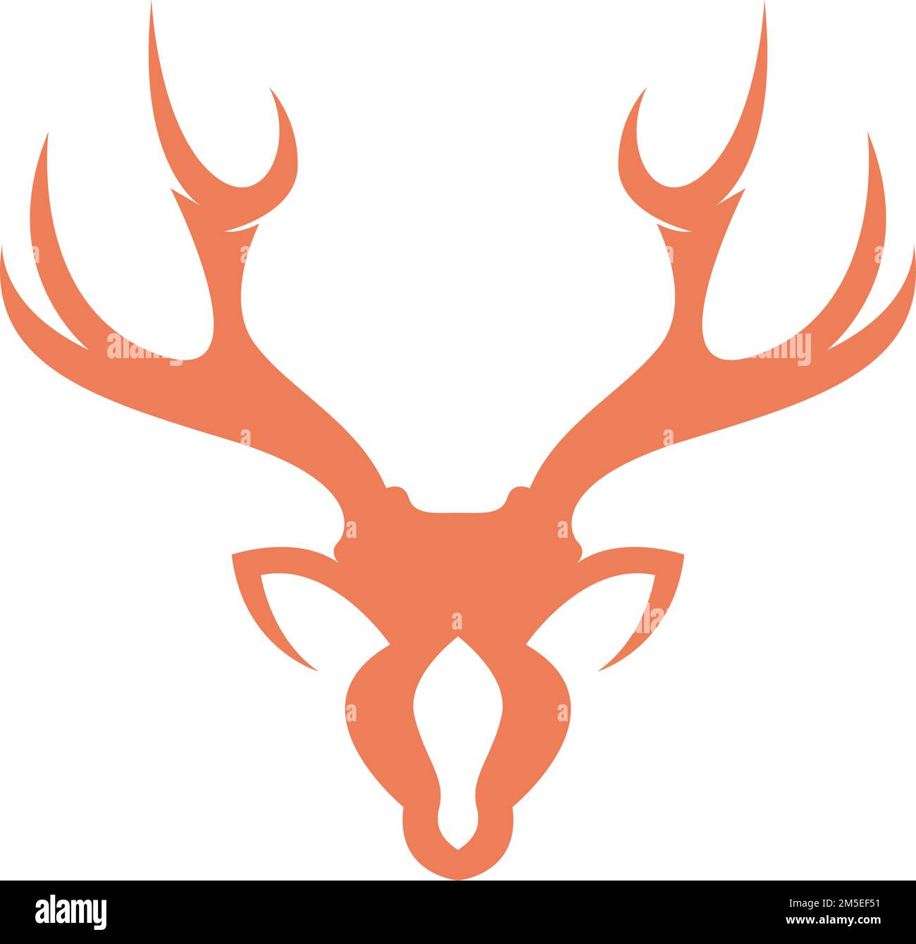Deer logo icon design illustration Stock Vector