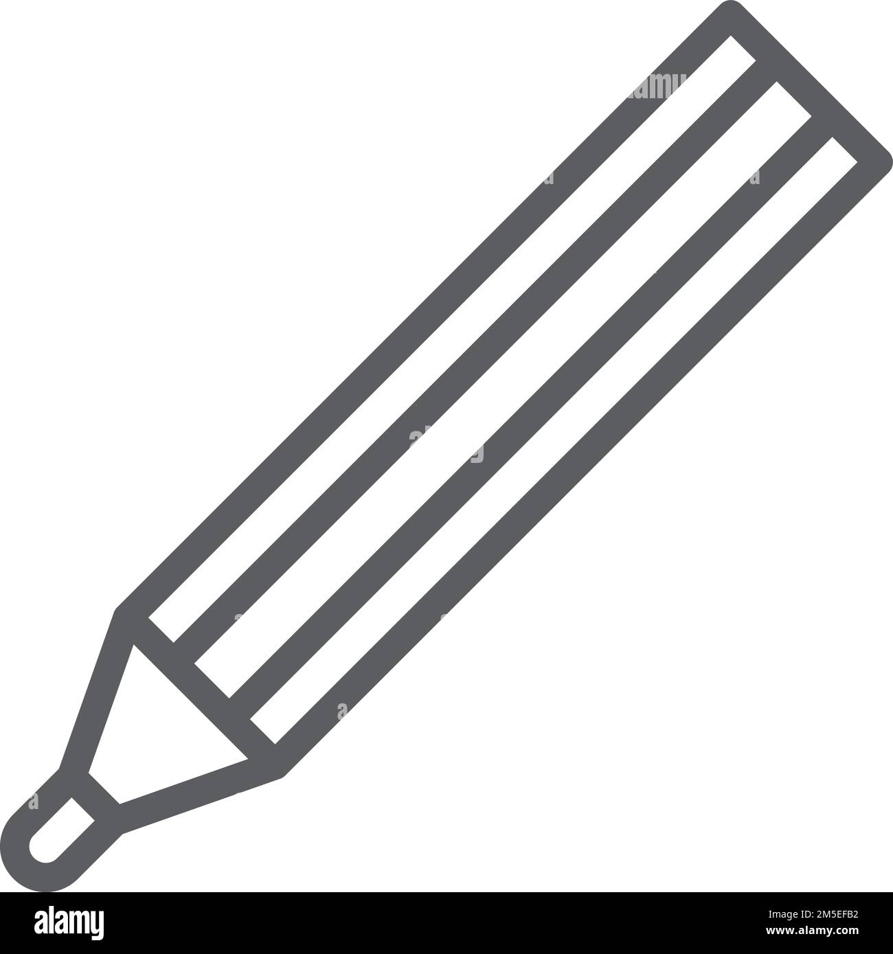Pencil icon. Drawing tool black line symbol Stock Vector