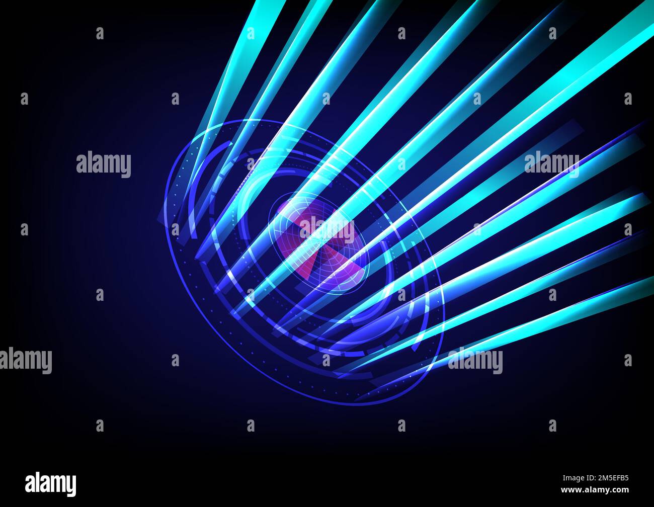 Abstract background tech circle digital network communication