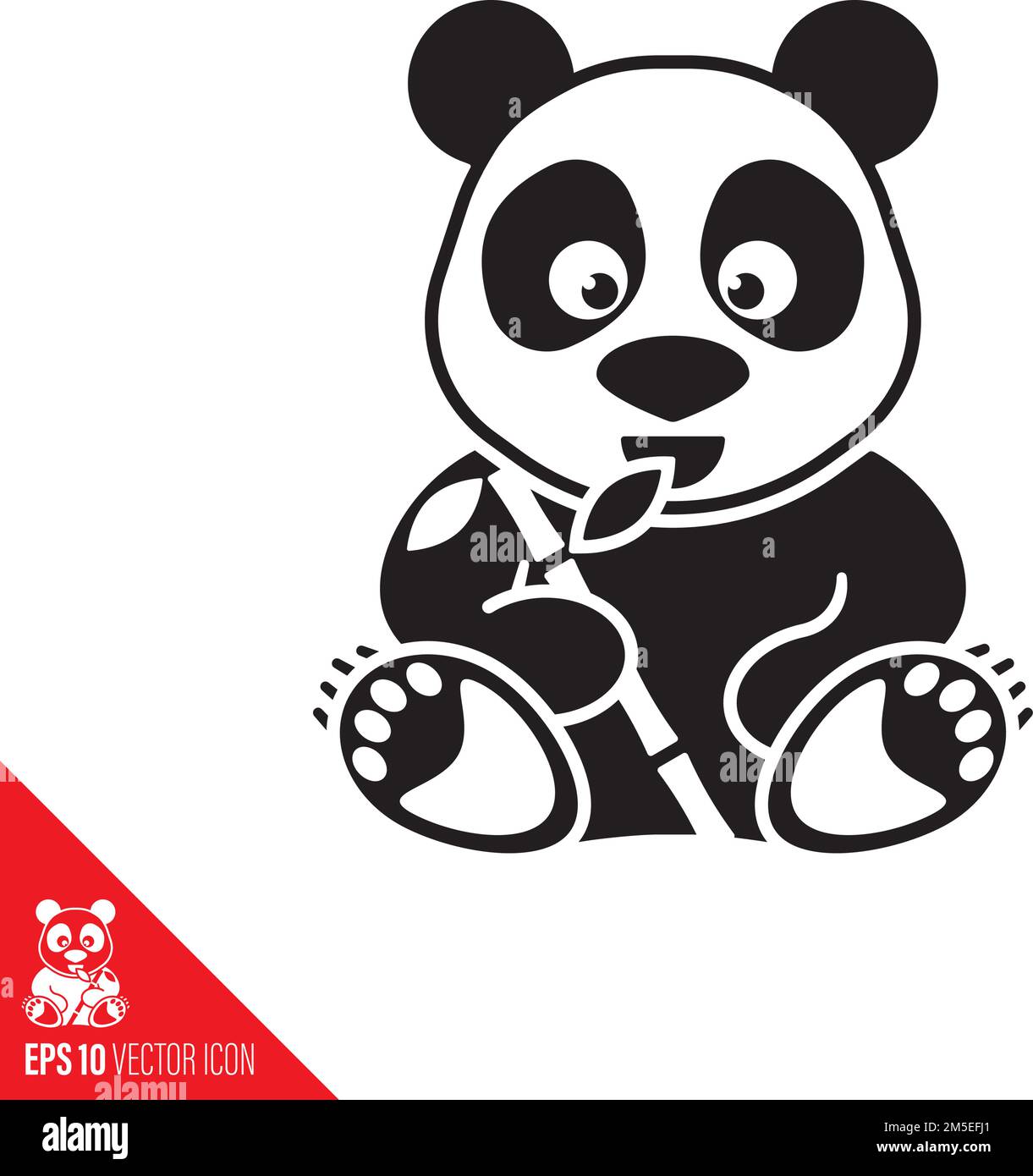 Premium Vector  Vector black and white template funny panda silhouette of  illustration for newborn and nursery design