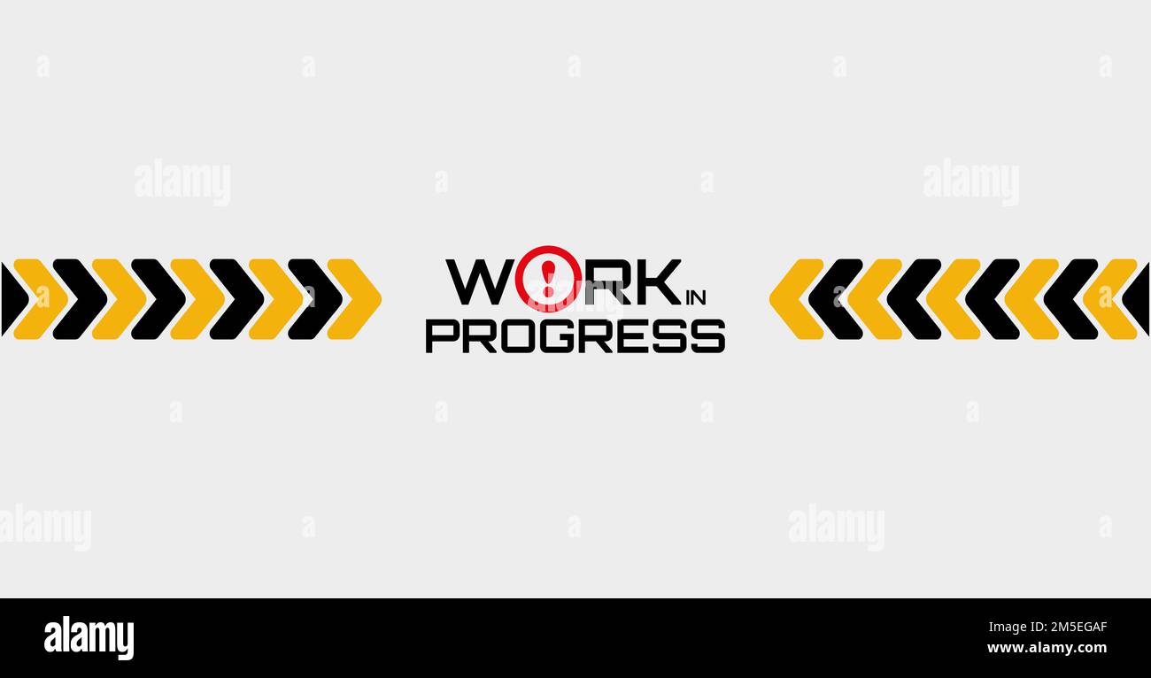 Work in progress text on white background Stock Vector Image & Art - Alamy