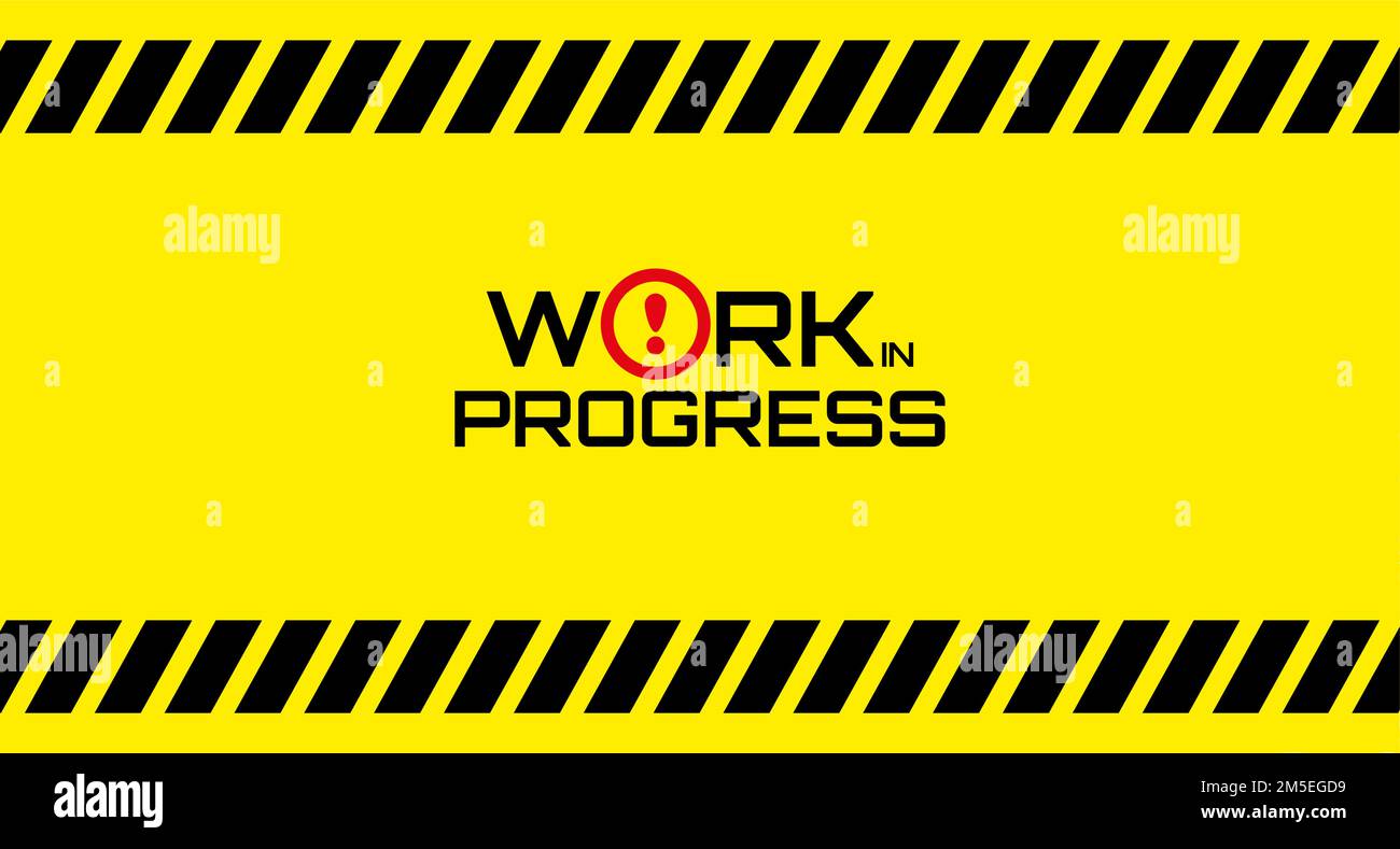 Work in progress text on white background Stock Vector Image & Art - Alamy
