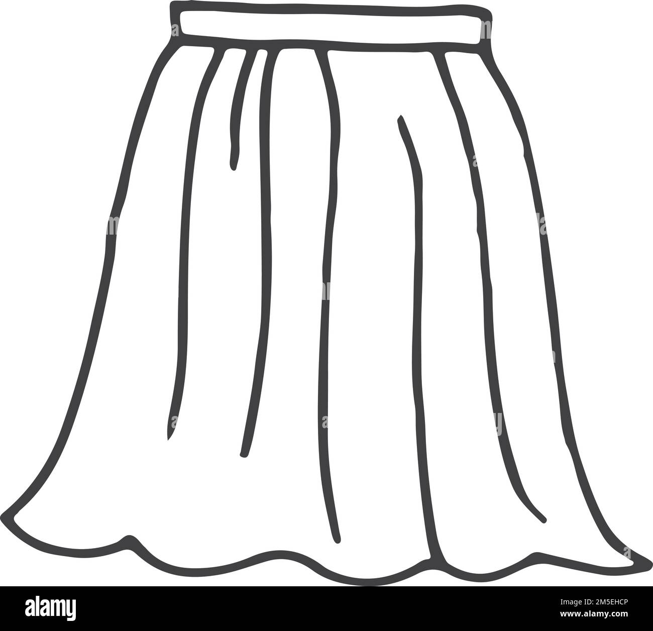 Skirt line icon. Female clothes. Fashion symbol Stock Vector