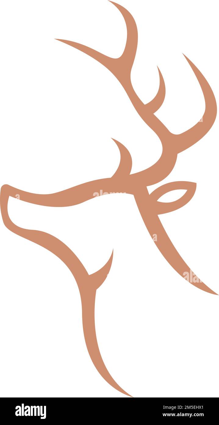 Deer logo icon design illustration Stock Vector