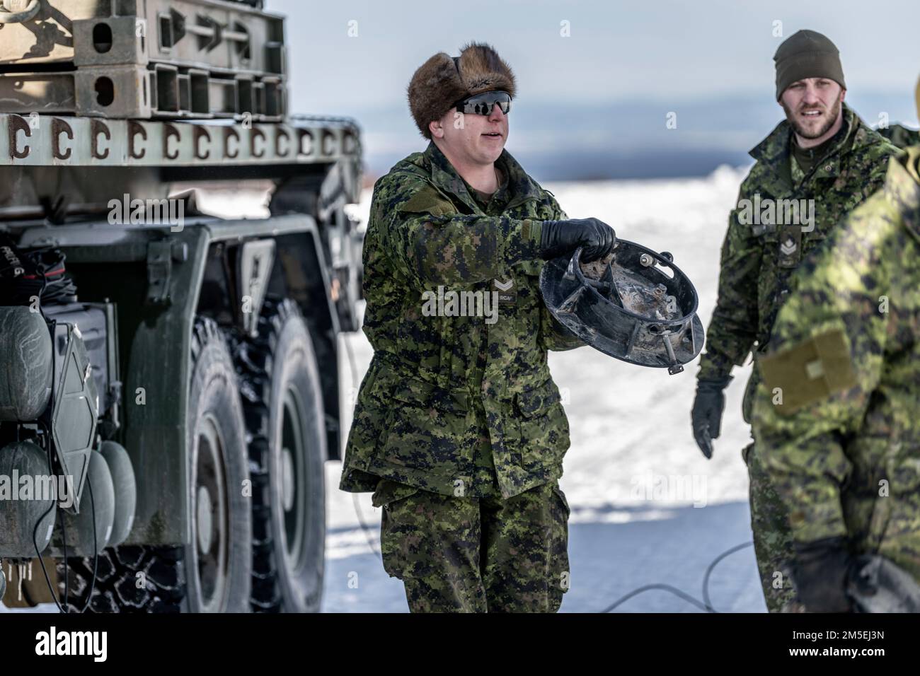 Canadian Army Bombardier Luke Smith, a radar technician assigned to 4th