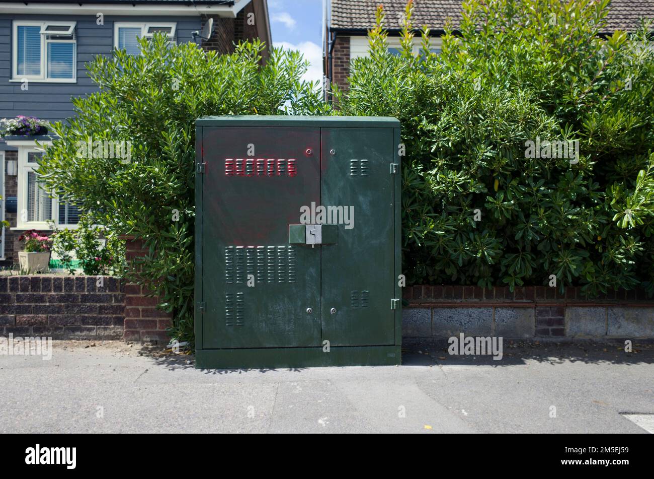 Roadside BT phone broadband Kent England UK Stock Photo Alamy