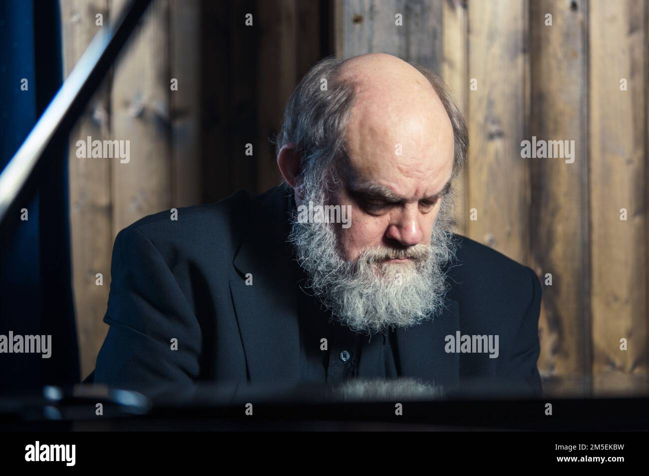 British composer and musician Robert John Godfrey plays his Yamaha