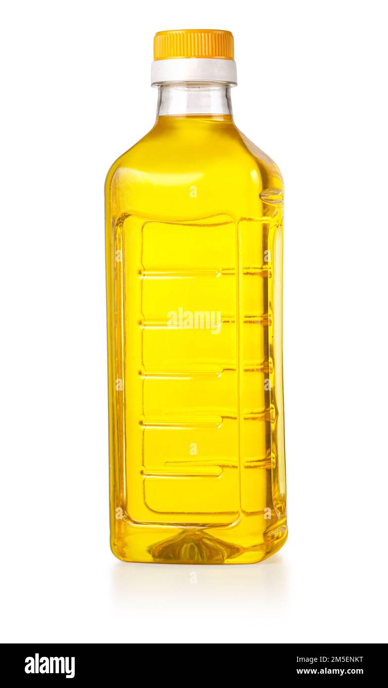 oil plastic bottle isolated on white background with clipping path