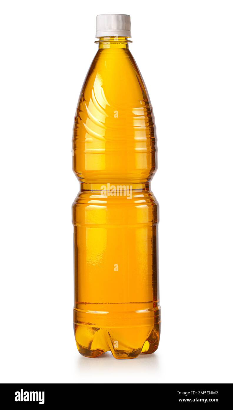 oil plastic bottle isolated on white background with clipping path