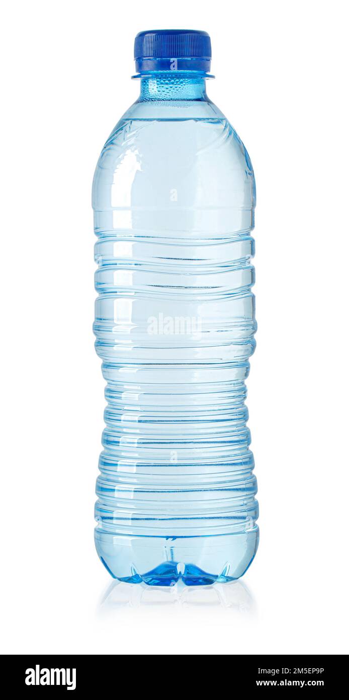 Water plastic bottle isolated on white background with clipping path Stock Photo