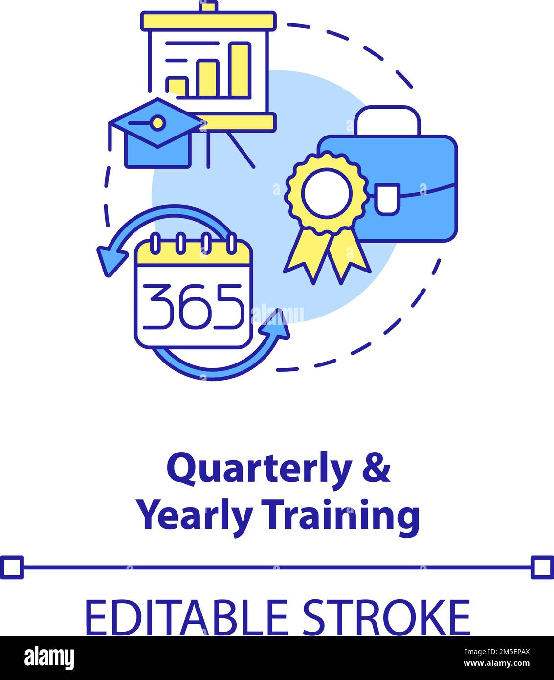 Quarterly and early training concept icon Stock Vector Image & Art Alamy
