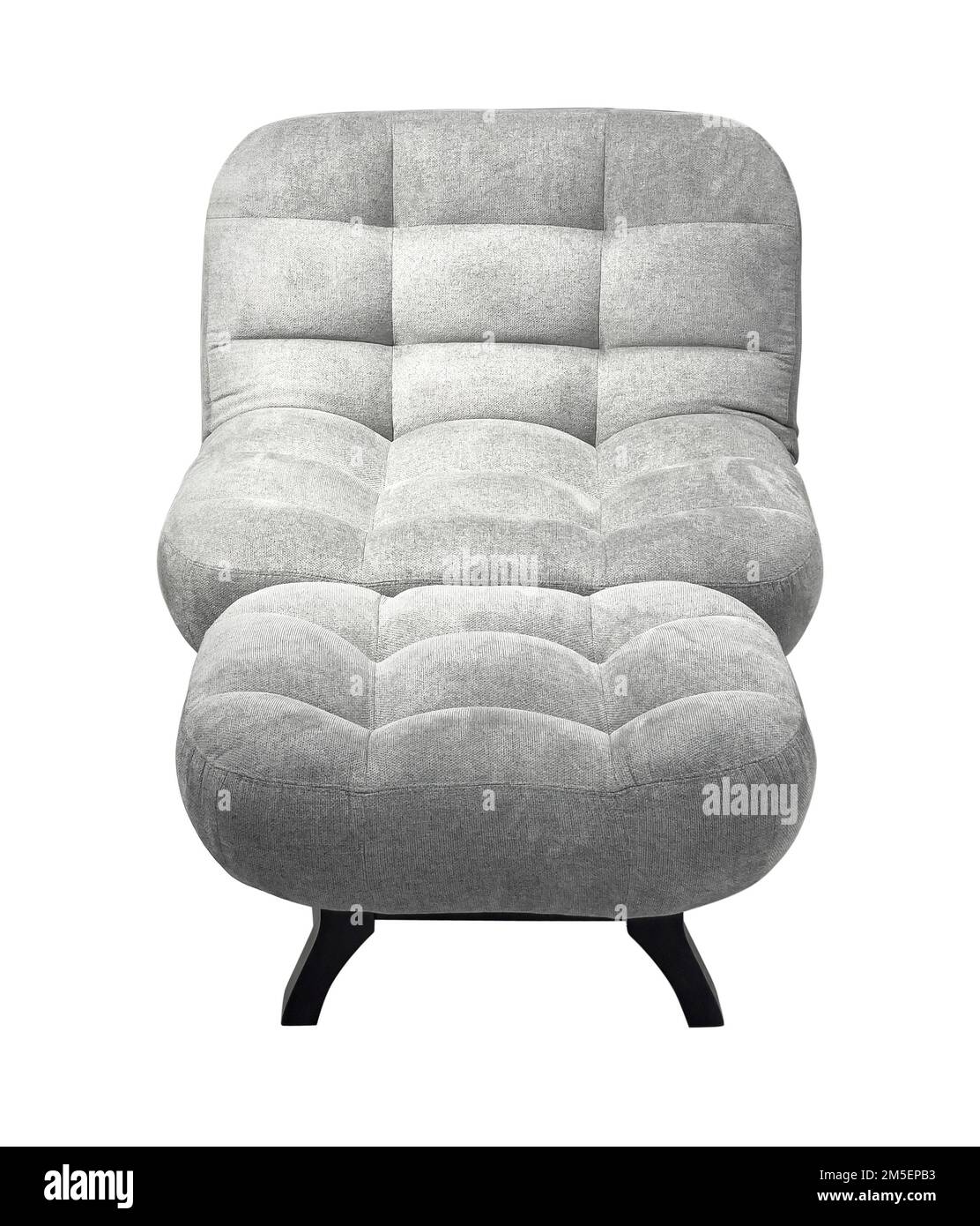 Cuddler Chair Seat Isolated.  Wingback Armchair. Modern Upholstered Arm Chair. Contemporary Accent Club Chair with Armrests. Interior Furniture. Livin Stock Photo