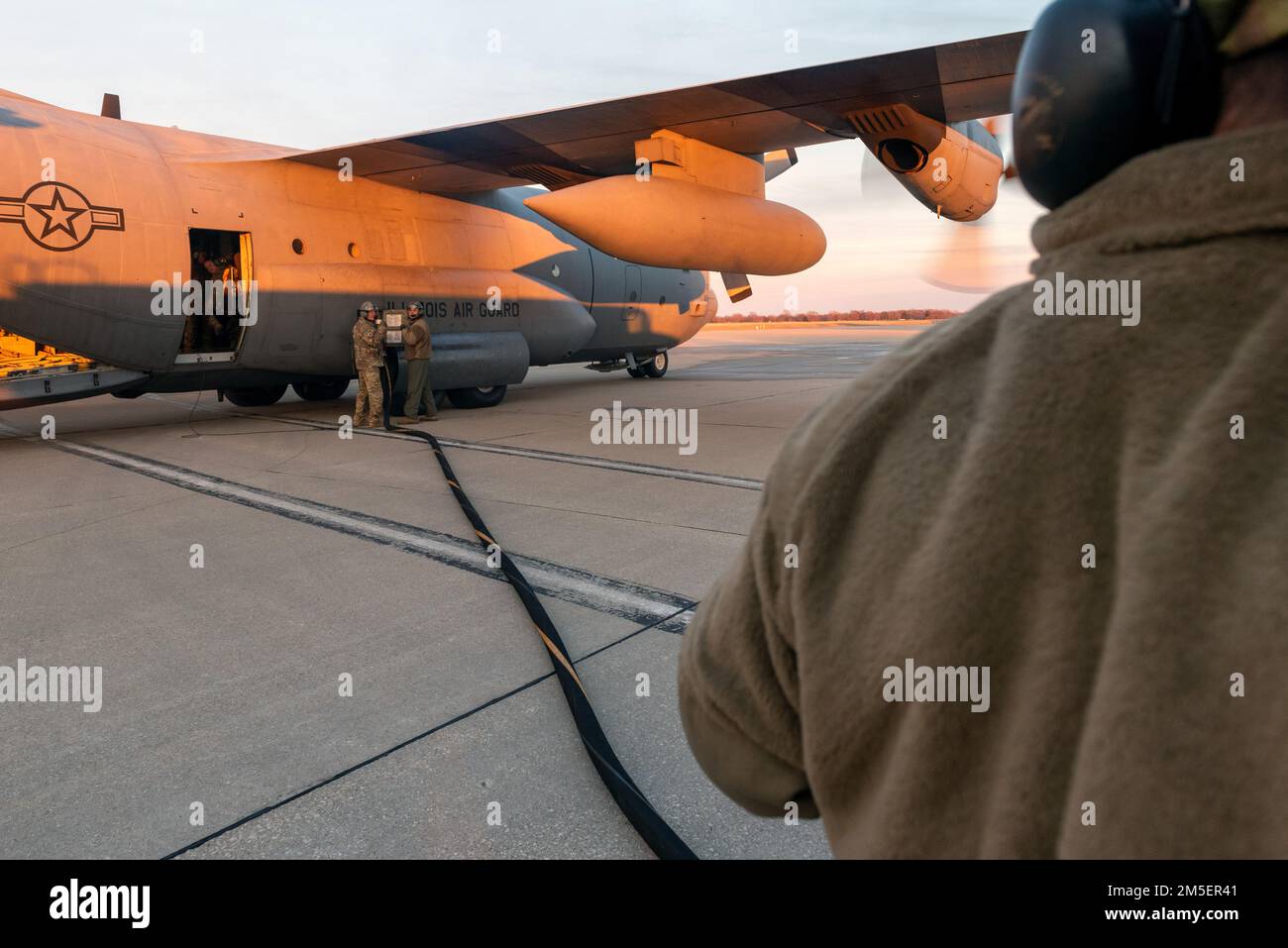 U.S. Air Force C130H Hercules aircrew members and fuels specialists