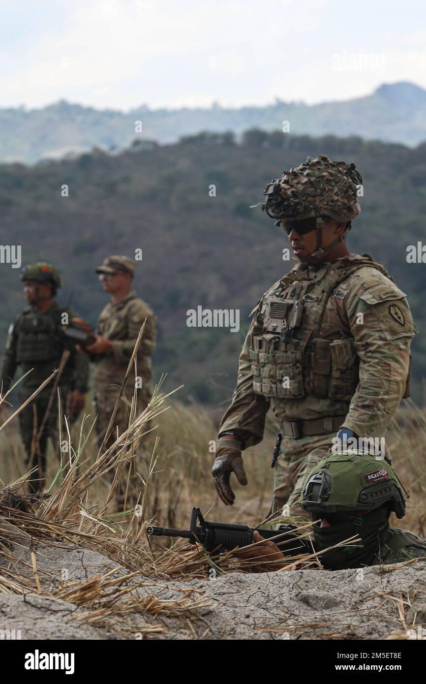 Sgt. 1st Class Jose Aguilar of Company A, 2nd Battalion, 27th Infantry ...