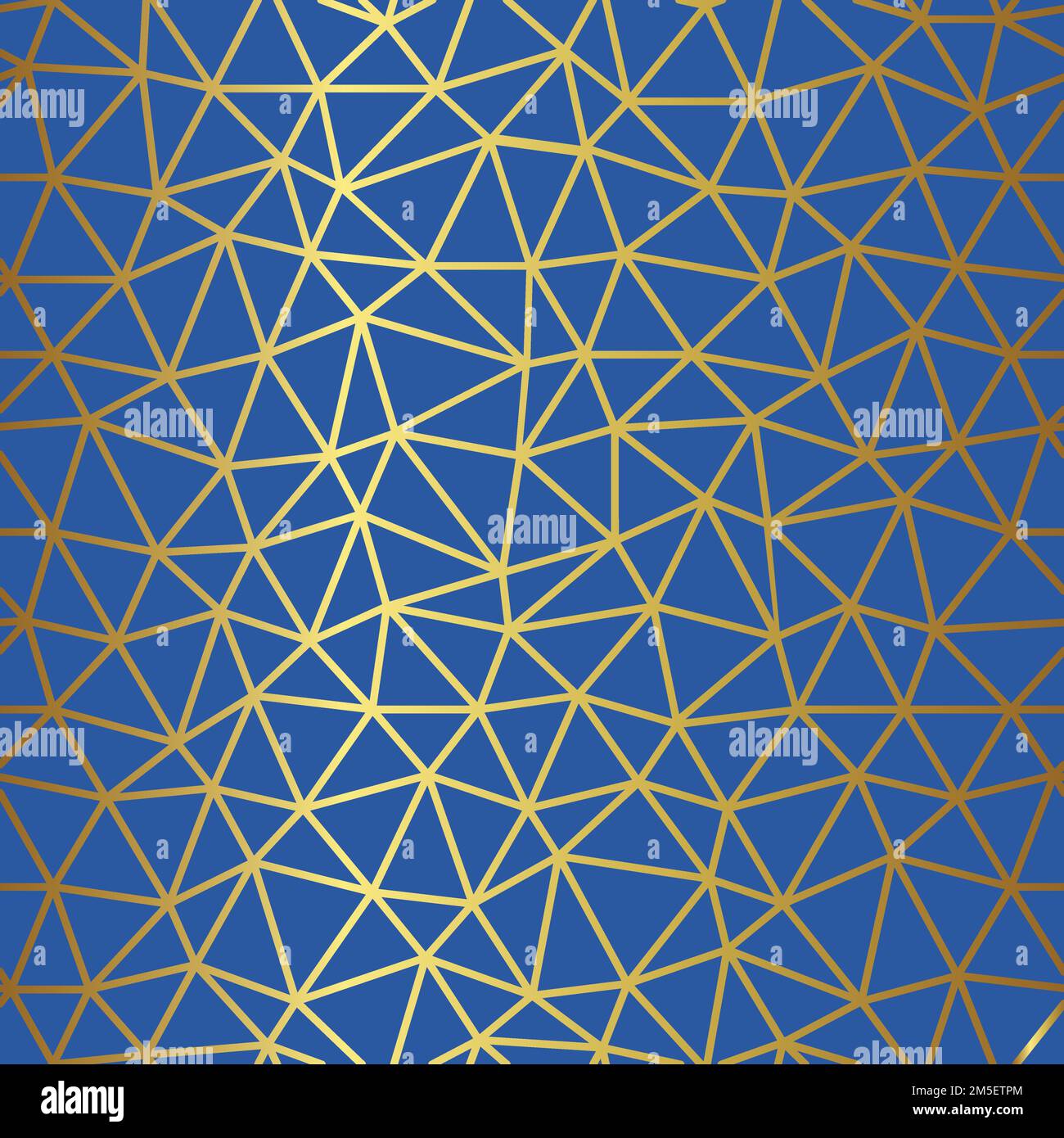 Golden polygon mesh vector seamless pattern. Great for packaging, backgrounds Stock Vector