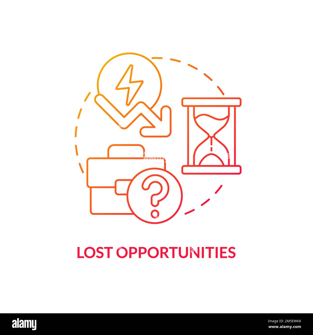 Lost opportunities red gradient concept icon Stock Vector Image & Art ...